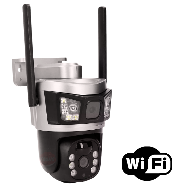 📡 Cámara de Seguridad Solar WiFi PTZ 12MP con Visión 360°